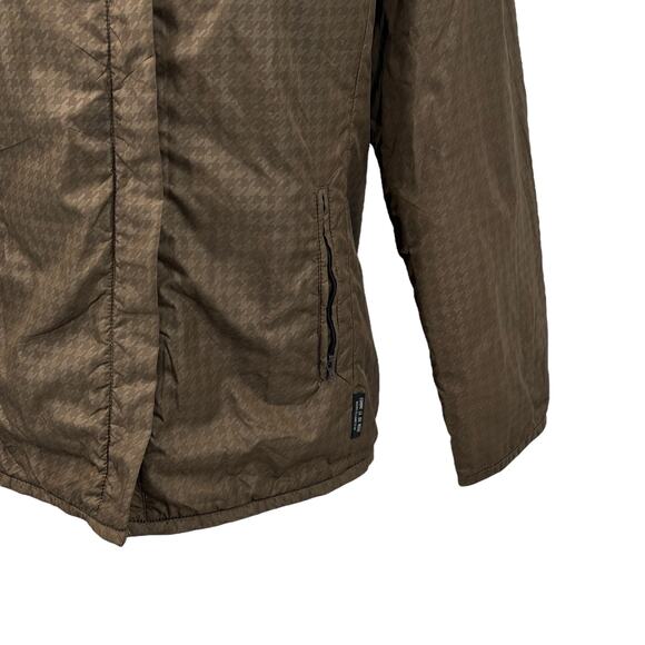Comme Ca Ism Houndstooth Lightweight Jacket SZ OS Women's Brown Relax Classic - Picture 4 of 13